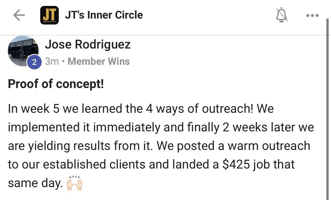 Newer member lands a $425 job