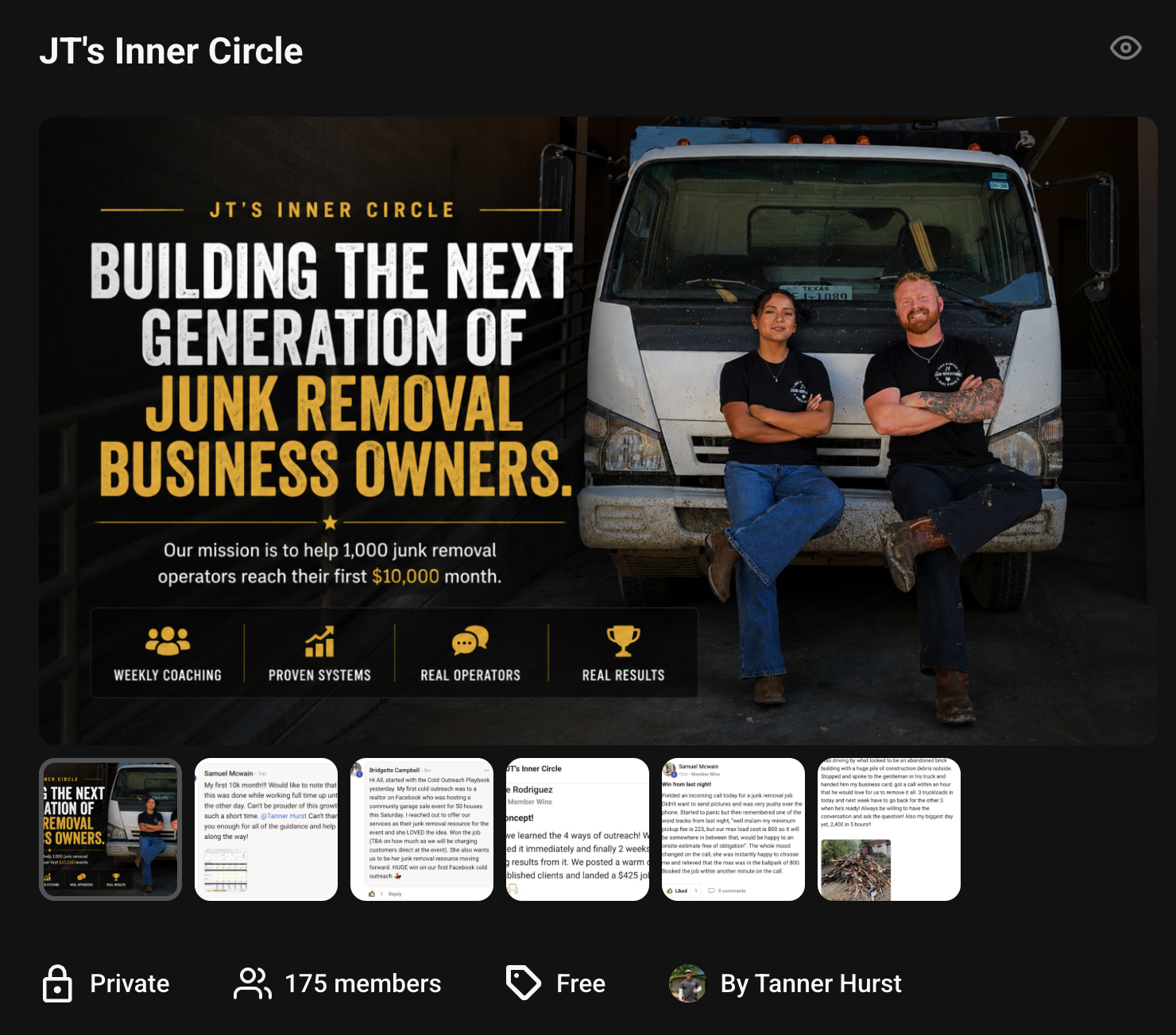 JT's Inner Circle — the private community